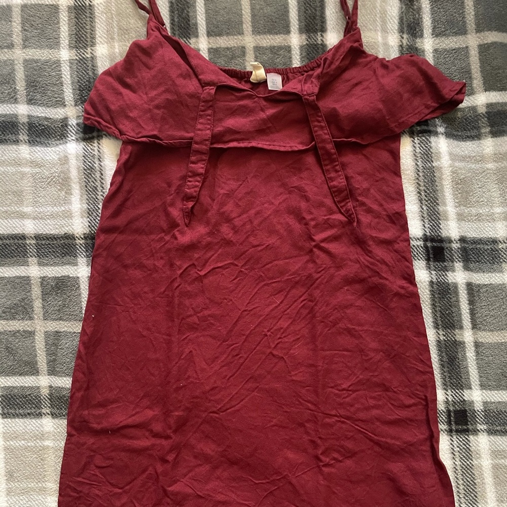 Roxy Burgundy Tie Tank Top